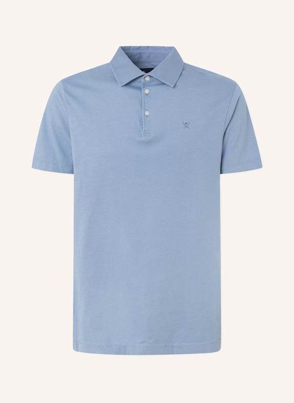 HACKETT LONDON Poloshirt WASHED JERSEY SS BLAU