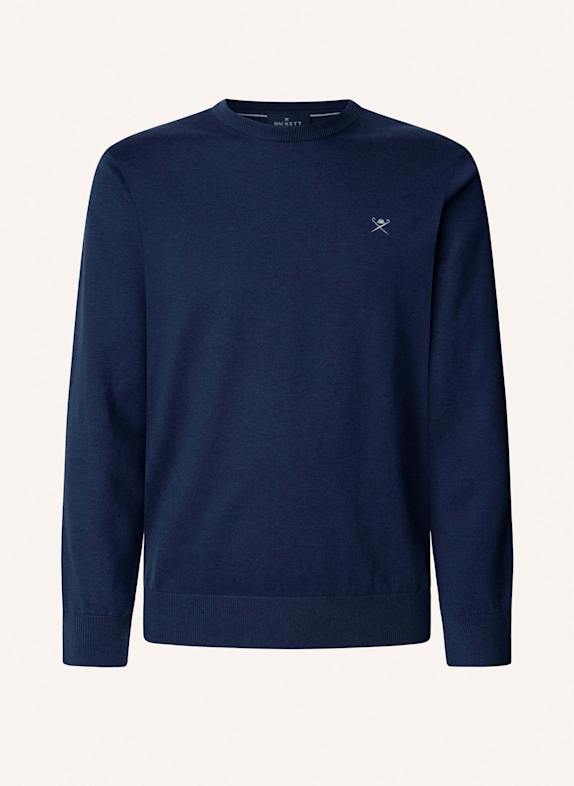 HACKETT LONDON Pullover COTTON SILK CREW BLAU