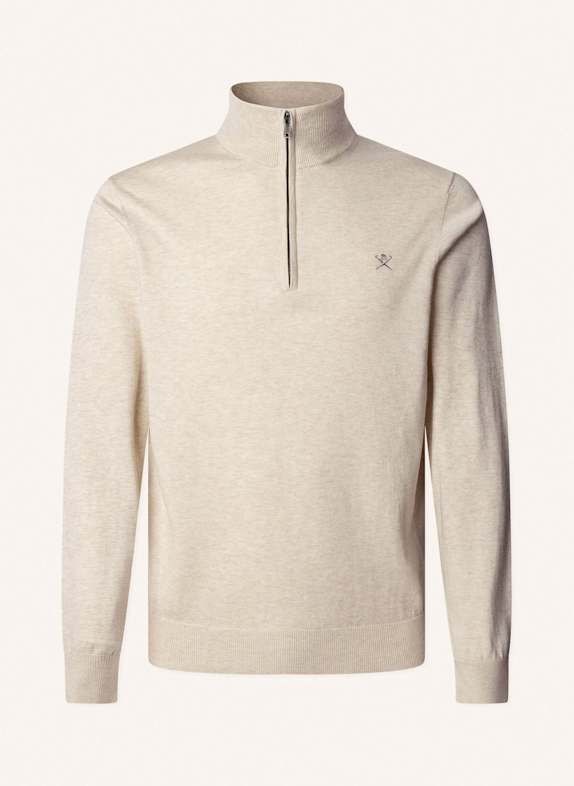 HACKETT LONDON Pullover COTTON SILK HZIP WEISS