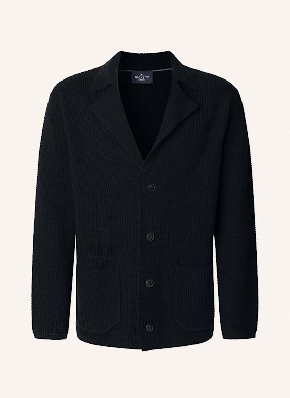 HACKETT LONDON Strickjacken Cardigan WAFFLE BLAZER CARDI BLAU