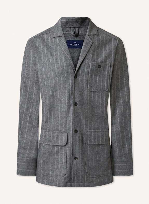 HACKETT LONDON Overjacket PINSTRIPE OVERSHIRT GRAU