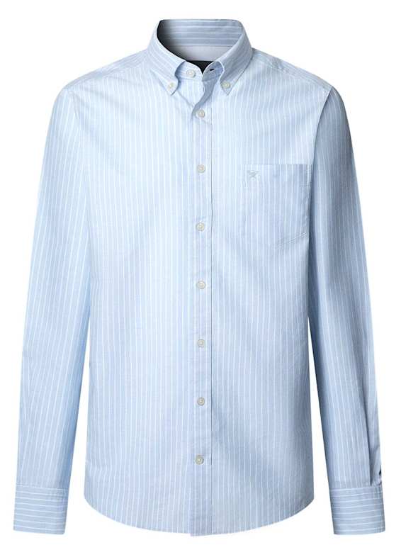 HACKETT LONDON Freizeithemd OXFORD STRIPE HELLBLAU