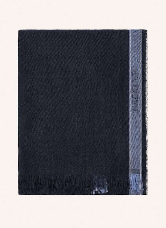 HACKETT LONDON Schal LINEN SELVEDGE SCARF BLAU