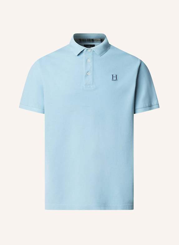 HACKETT LONDON Poloshirt HERITAGE MADRAS TRIM BLAU
