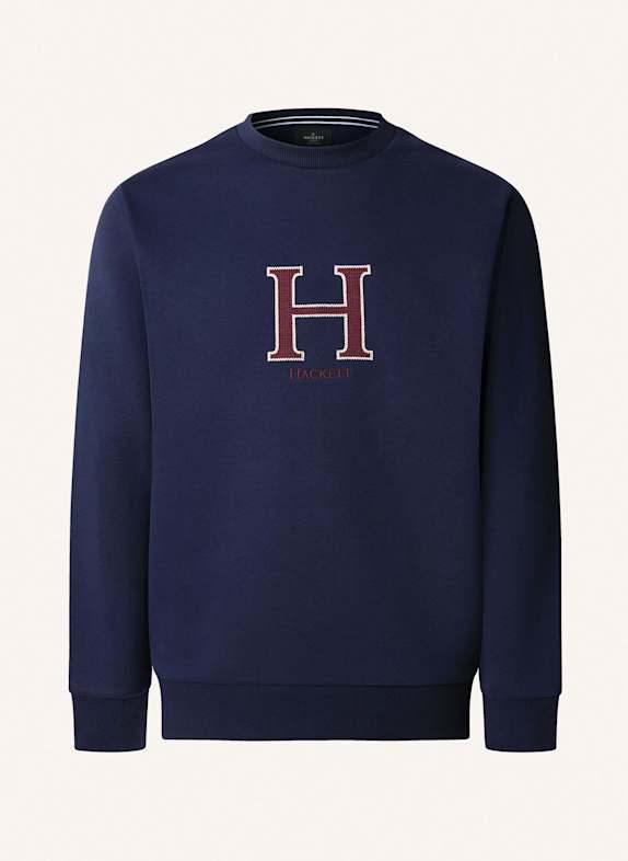 HACKETT LONDON Sweatshirt HERITAGE H CREW BLAU