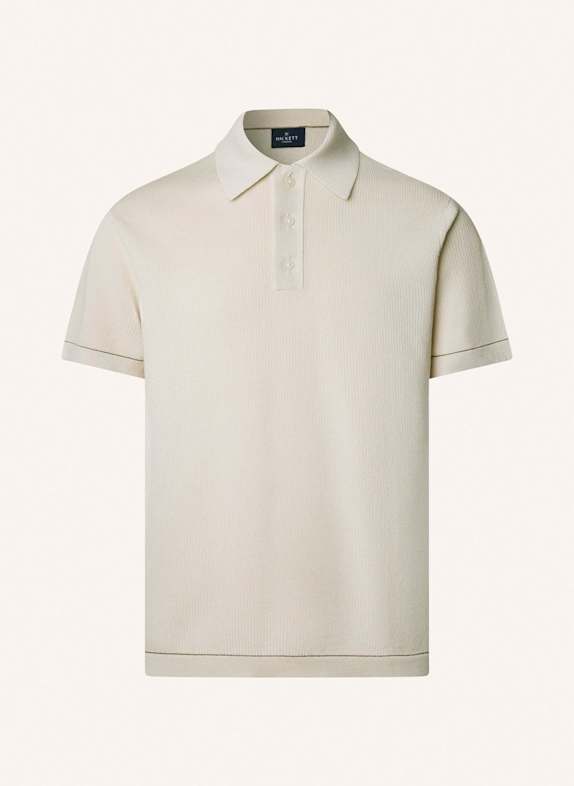 HACKETT LONDON Poloshirt TEXTURED KNIT POLO BEIGE