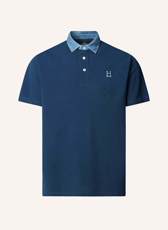 HACKETT LONDON Poloshirt HERITAGE CONTRAST CLR DUNKELBLAU