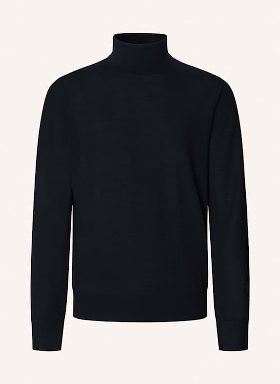 HACKETT LONDON Pullover MERINO SILK ROLL NECK BLAU