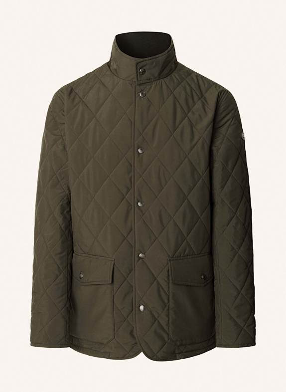 HACKETT LONDON Steppjacke mit Blende DUNKELGRÜN