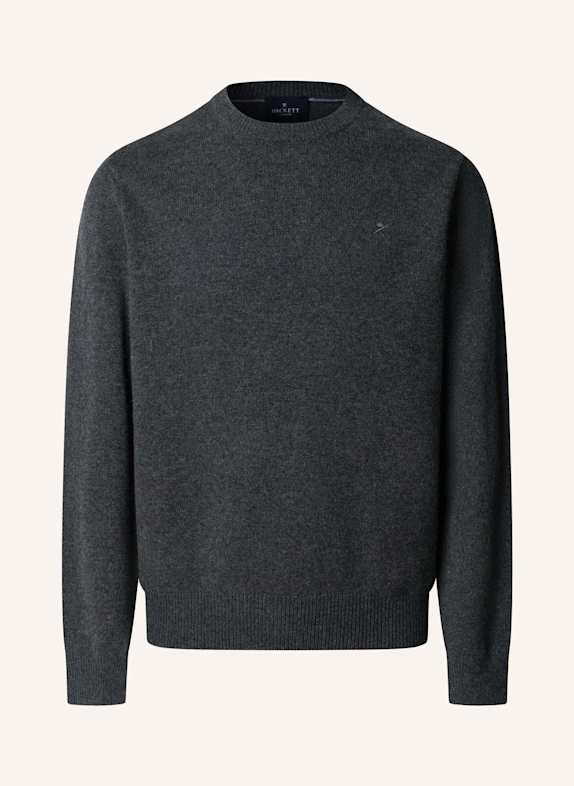 HACKETT LONDON Pullover LAMBSWOOL CREW DUNKELGRAU