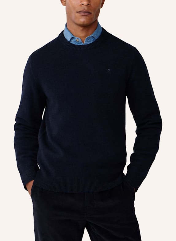 HACKETT LONDON Pullover LAMBSWOOL CREW BLAU