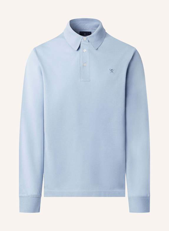HACKETT LONDON Poloshirt FASHIONED COLLAR LS BLAU