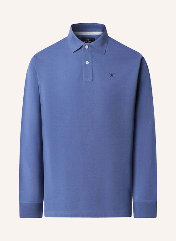 HACKETT LONDON Poloshirt SLIM FIT LOGO LS BLAU