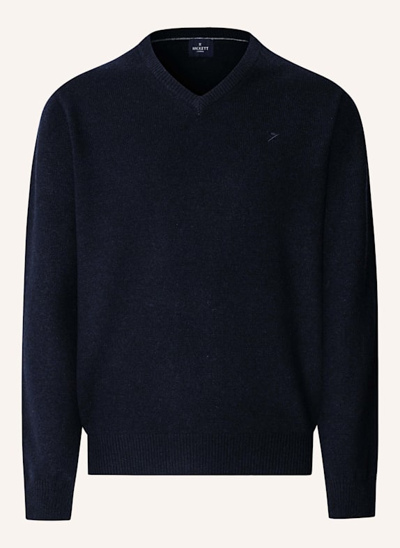HACKETT LONDON Pullover LAMBSWOOL V NECK BLAU