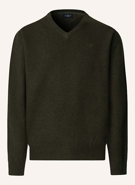 HACKETT LONDON Pullover LAMBSWOOL V NECK GRÜN