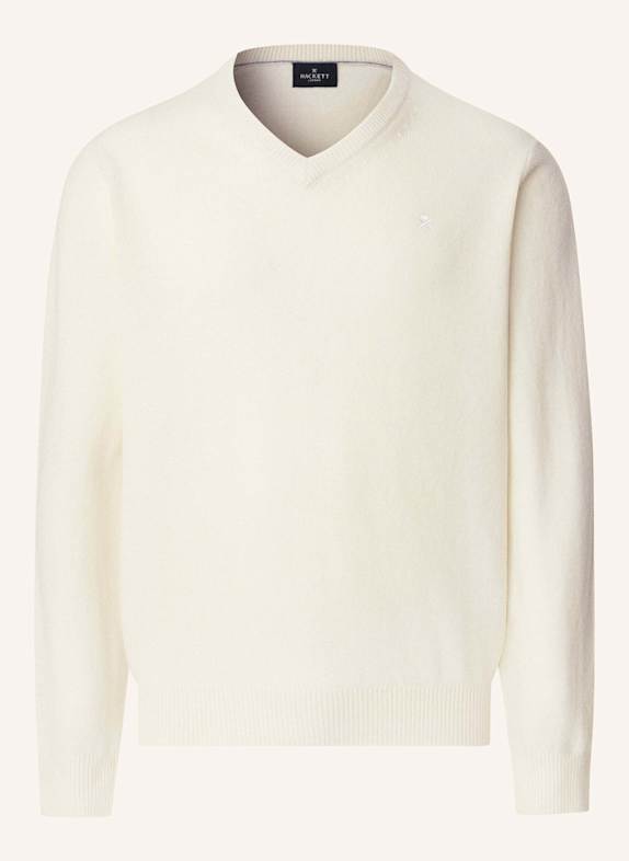 HACKETT LONDON Pullover LAMBSWOOL V NECK CREME