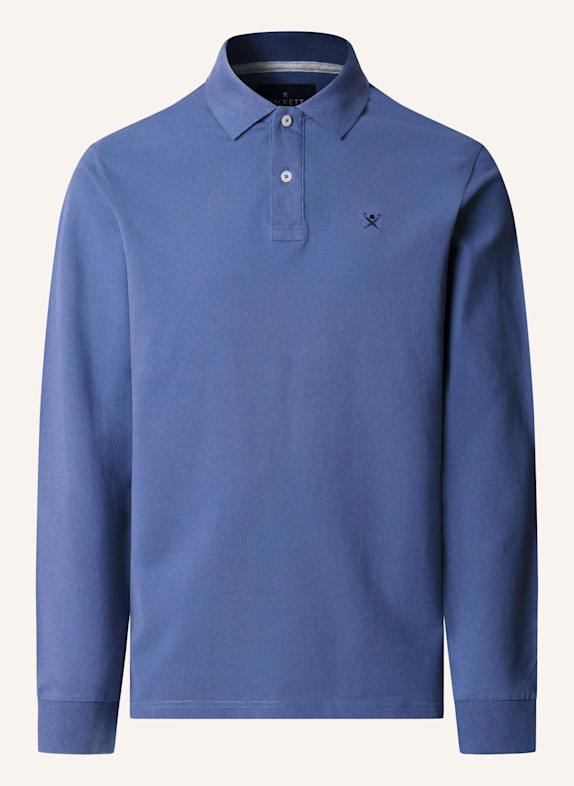 HACKETT LONDON Poloshirt SLIM FIT LOGO LS BLAU