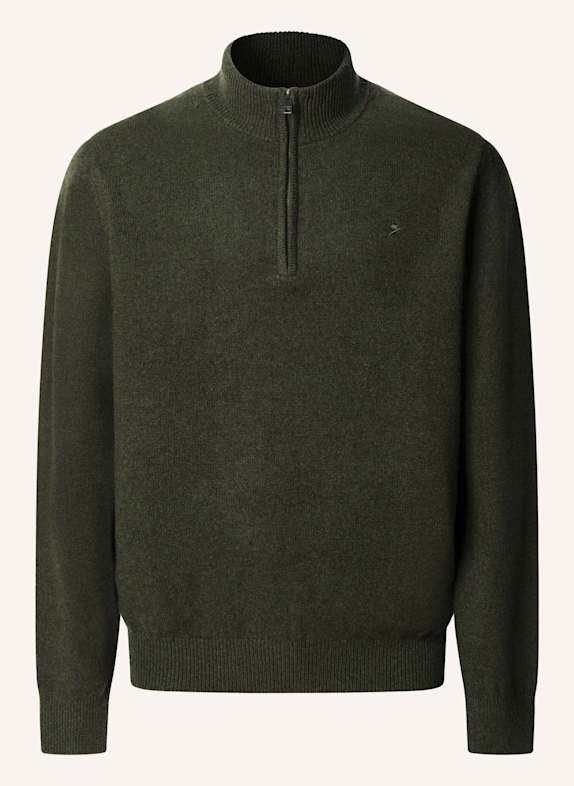 HACKETT LONDON Pullover LAMBSWOOL HZIP GRÜN