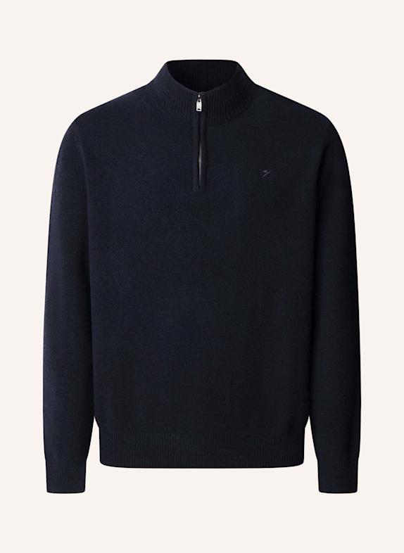 HACKETT LONDON Pullover LAMBSWOOL HZIP BLAU