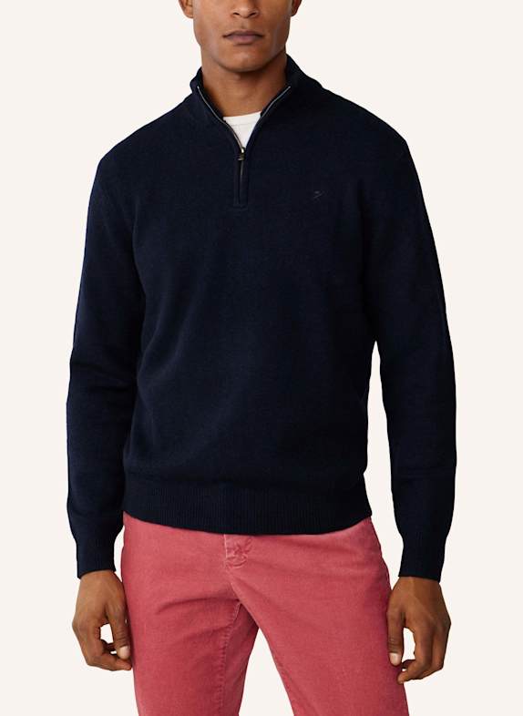 HACKETT LONDON Pullover LAMBSWOOL HZIP BLAU
