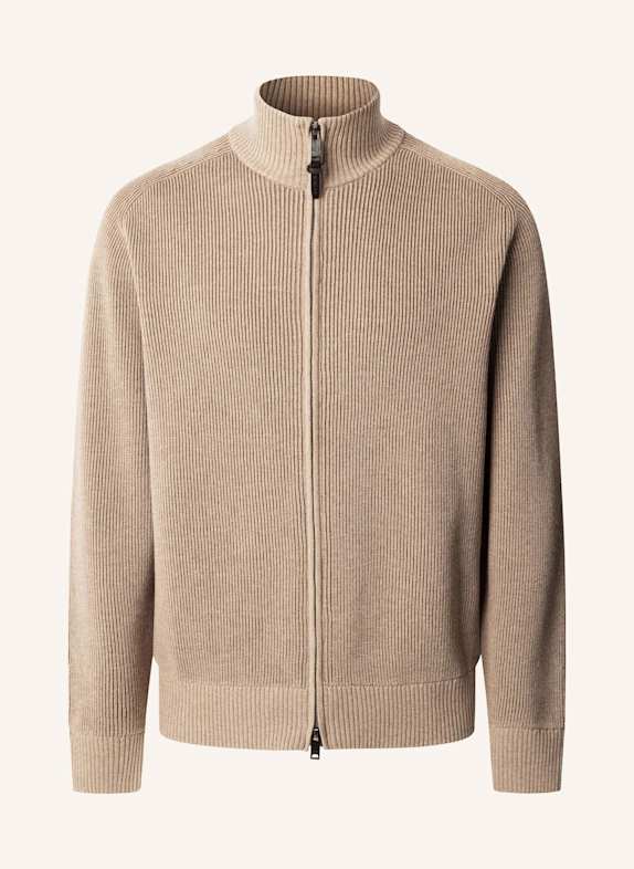 HACKETT LONDON Strickjacken Cardigan BI COL RIB FZIP BEIGE
