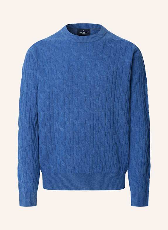 HACKETT LONDON Pullover LW CABLE CREW DUNKELBLAU