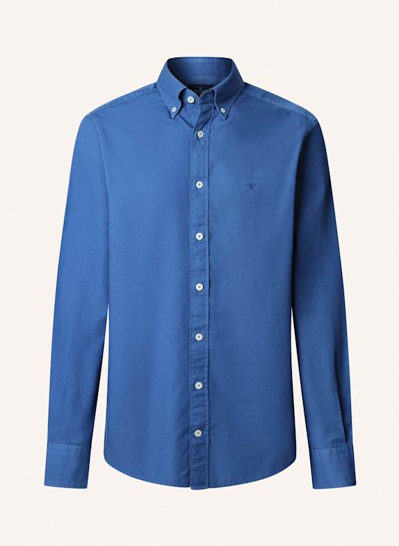 HACKETT LONDON Freizeithemd ESS GMT DYED OXFORD BLAU