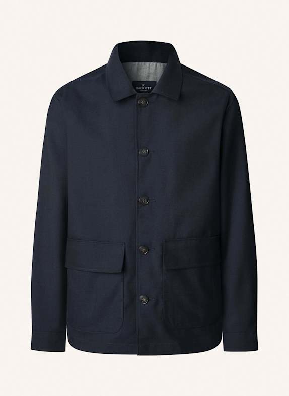 HACKETT LONDON Fieldjacket WOOL OVERSHIRT DUNKELBLAU