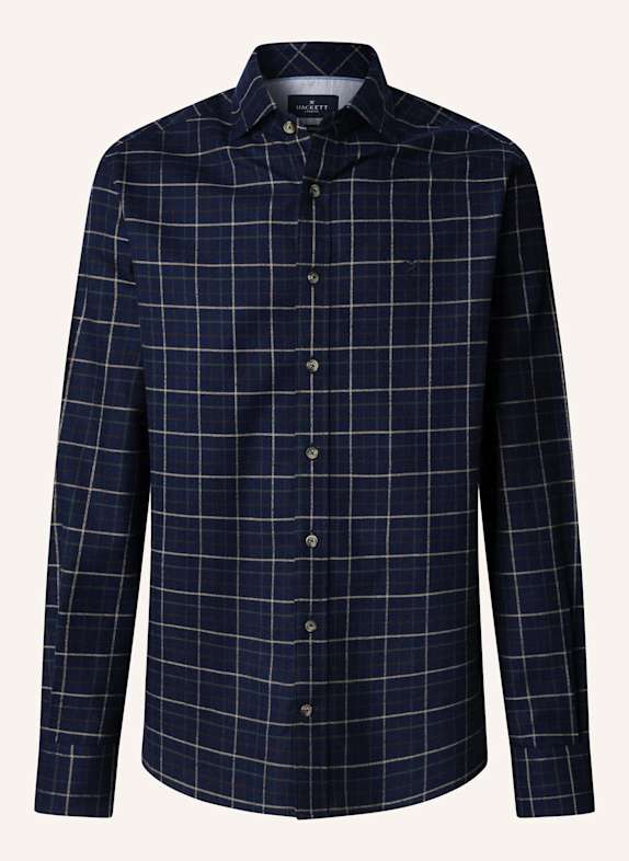HACKETT LONDON Freizeithemd NAVY FLAN TATTERSALL DUNKELBLAU
