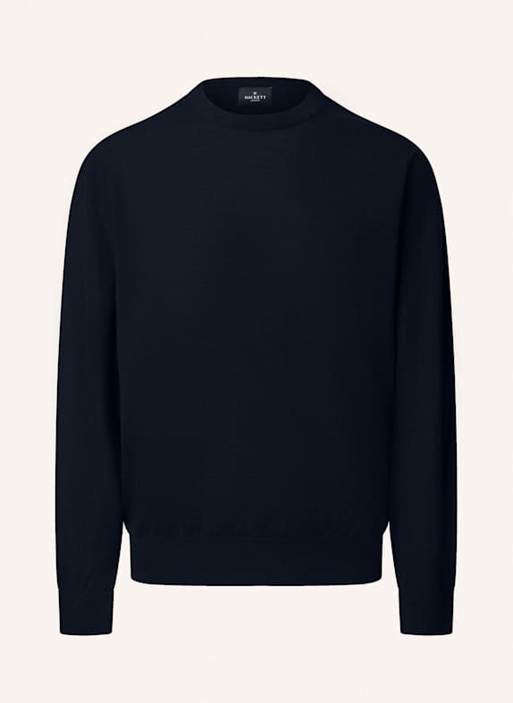 HACKETT LONDON Pullover MERINO SILK CREW BLAU