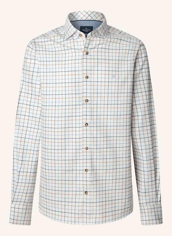 HACKETT LONDON Freizeithemd LGE FLANNEL TATTERSALL BLAU