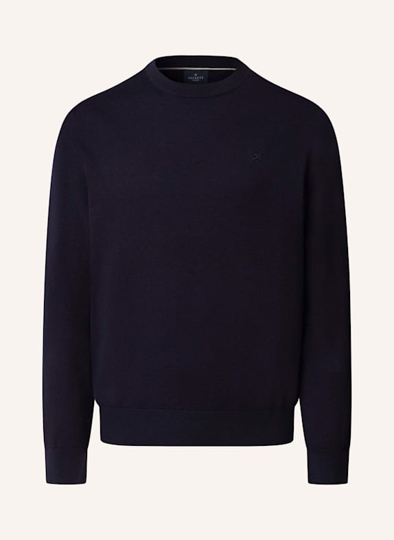 HACKETT LONDON Pullover COTTON SILK CREW BLAU
