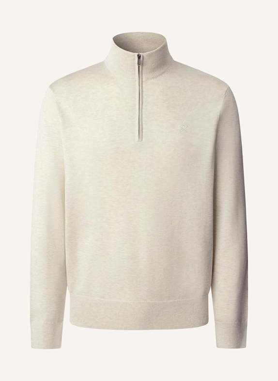 HACKETT LONDON Pullover COTTON SILK HZIP WEISS