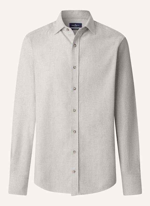 HACKETT LONDON Freizeithemd BRUSHED HERRINGBONE GRAU