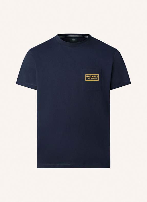 HACKETT LONDON T-Shirt HERITAGE RALLY POCKET BLAU
