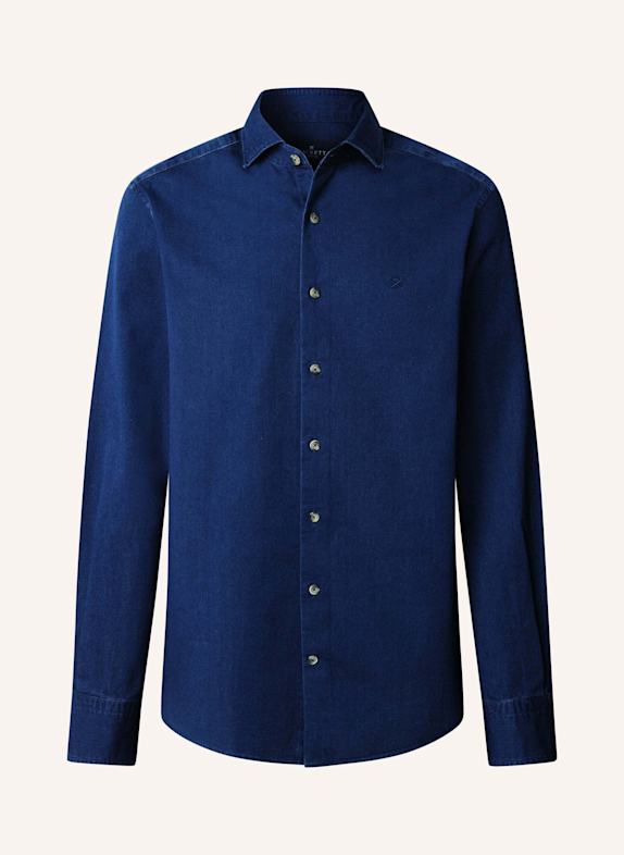HACKETT LONDON Freizeithemd ESS DENIM DARK DUNKELBLAU