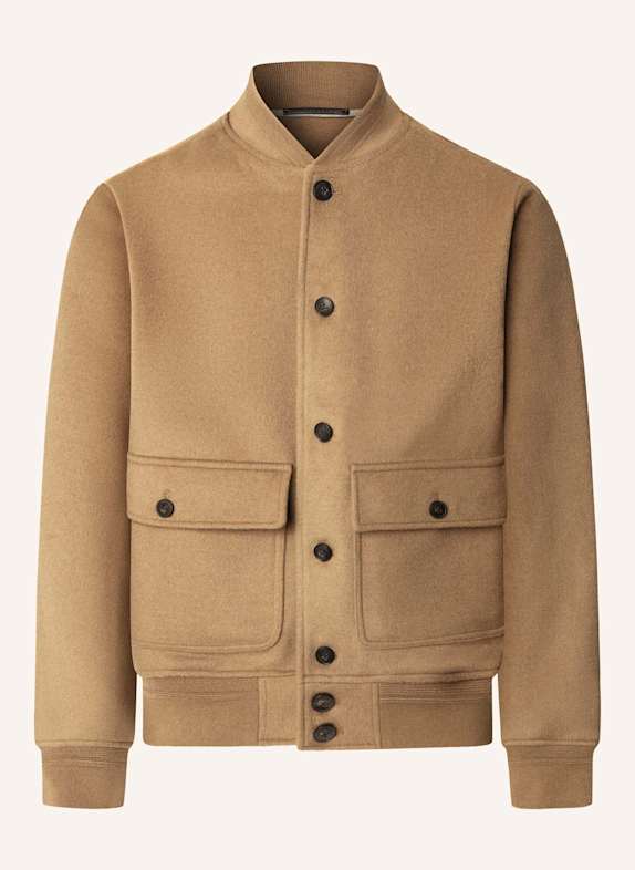 HACKETT LONDON Regenjacke WOOL BOMBER CAMEL