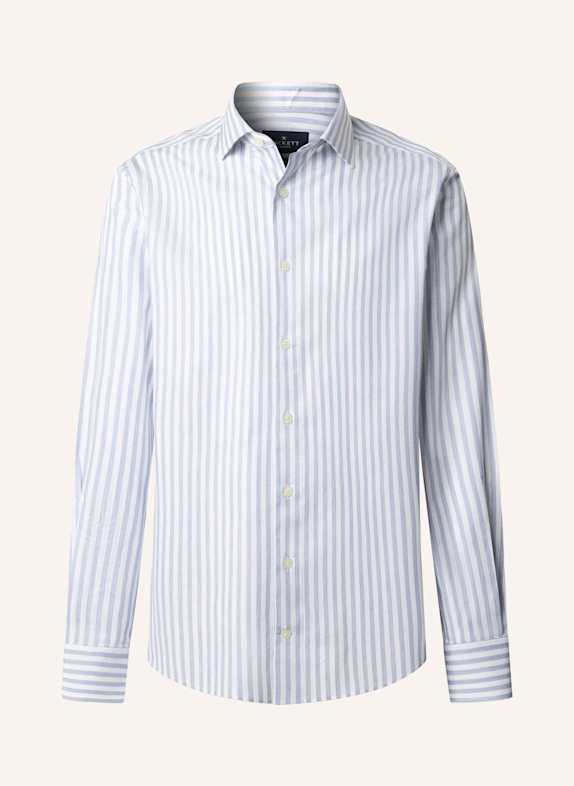 HACKETT LONDON Freizeithemd MELANGE STRIPE HELLBLAU