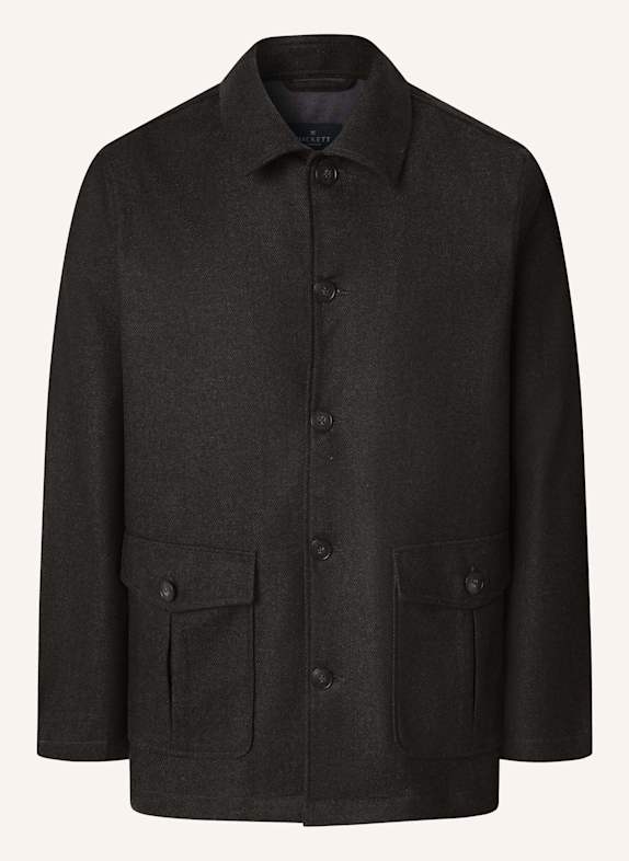 HACKETT LONDON Fieldjacket HBONE FLAN OVERSHIRT GRÜN