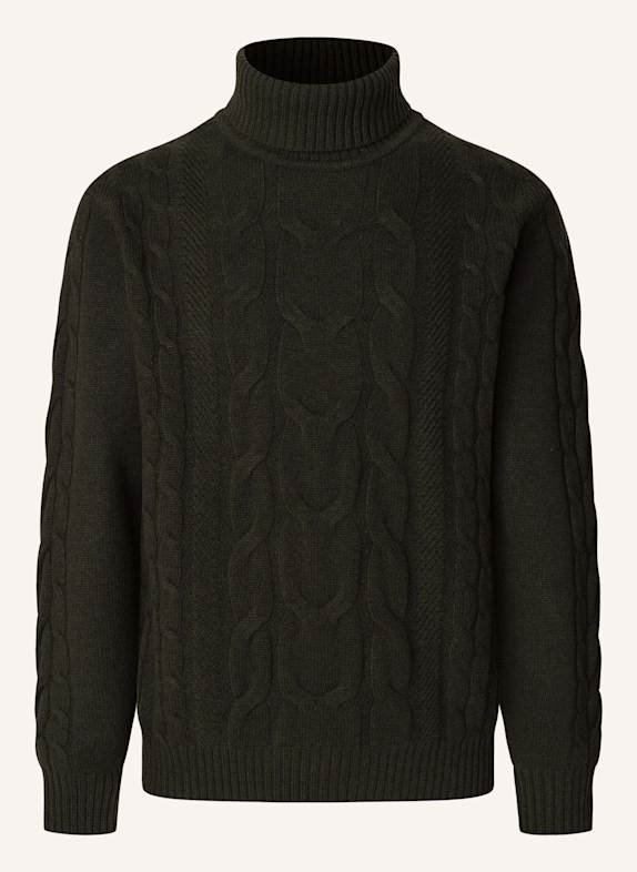 HACKETT LONDON Pullover CABLE ROLL NECK GRÜN