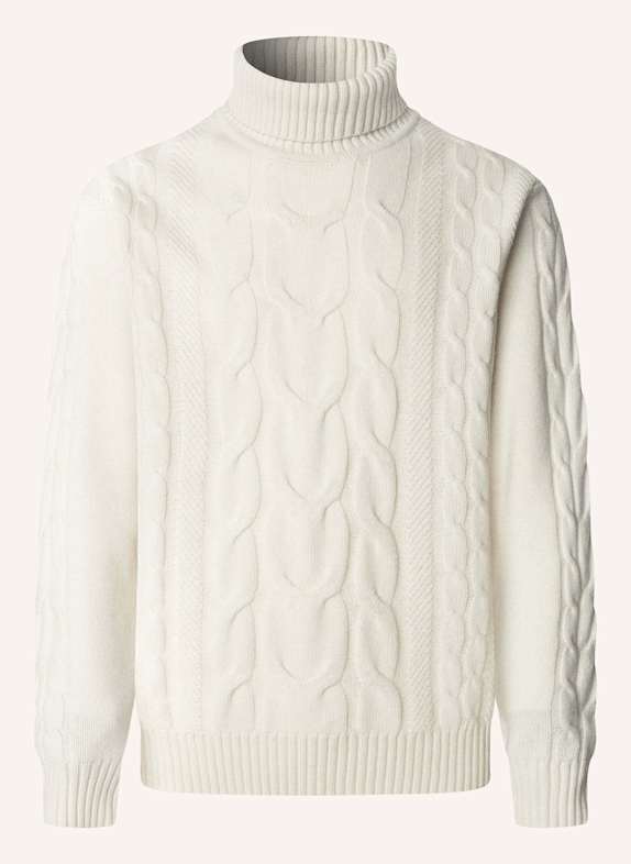 HACKETT LONDON Pullover CABLE ROLL NECK CREME