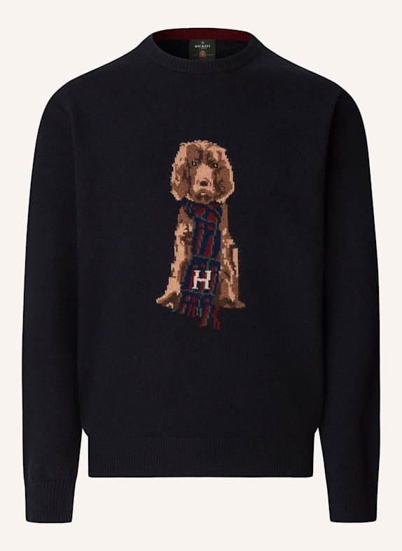 HACKETT LONDON Pullover HARRY KNIT CREW BLAU