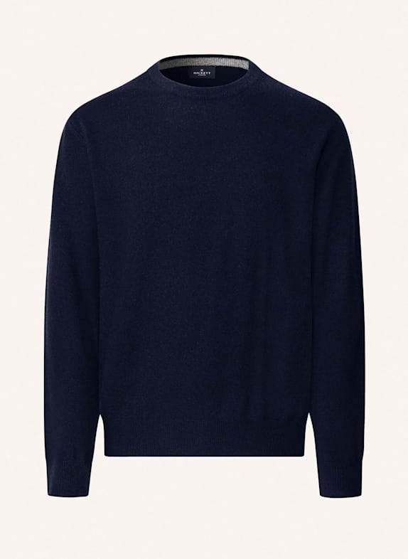 HACKETT LONDON Pullover MERINO CASH MIX CREW BLAU