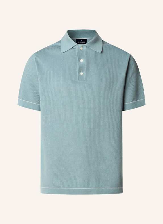 HACKETT LONDON Poloshirt TEXTURED KNIT POLO BLAU