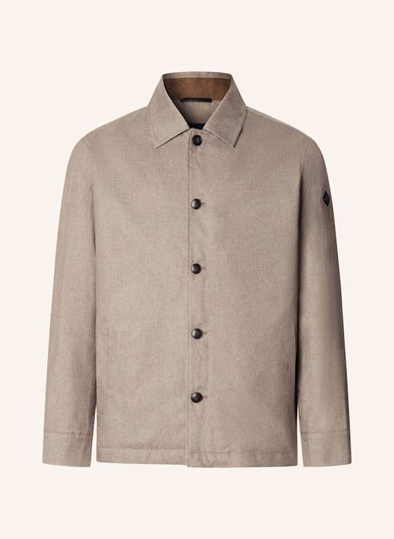 HACKETT LONDON Fieldjacket HERRINGBONE SHACKET TAUPE/ HELLBRAUN