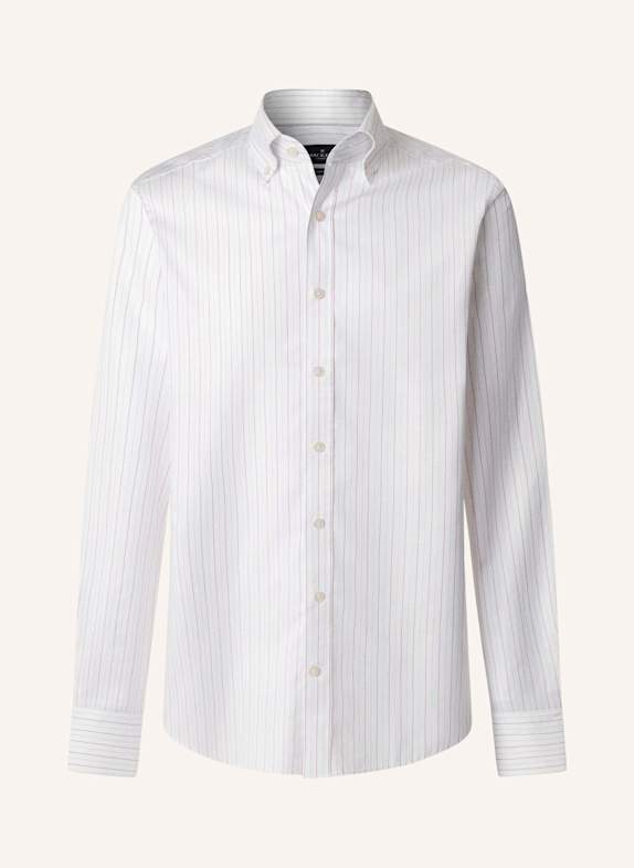 HACKETT LONDON Freizeithemd HBONE SMART STRIPE DUNKELROT