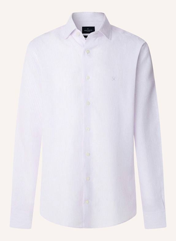 HACKETT LONDON Freizeithemd LINEN STRIPE LILA