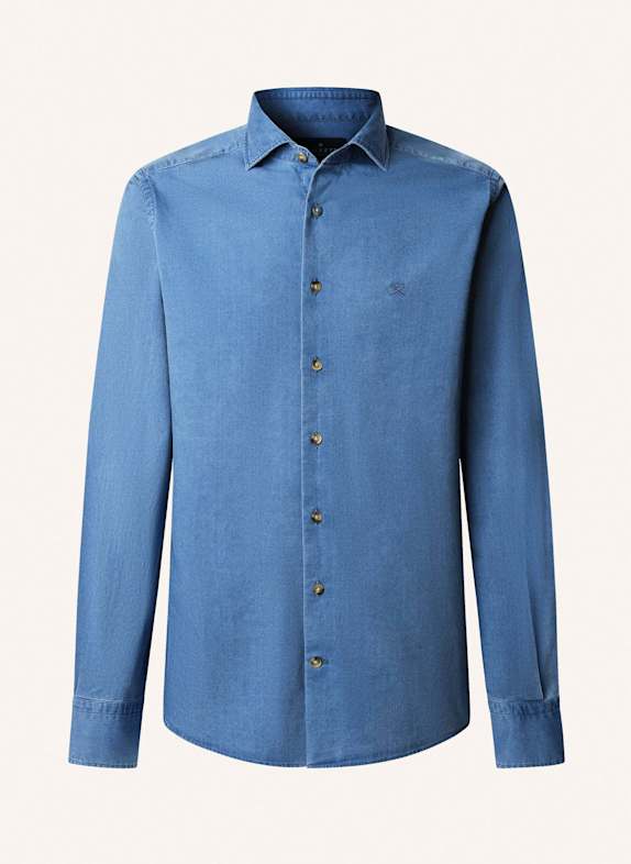 HACKETT LONDON Freizeithemd ESS DENIM MID DUNKELBLAU
