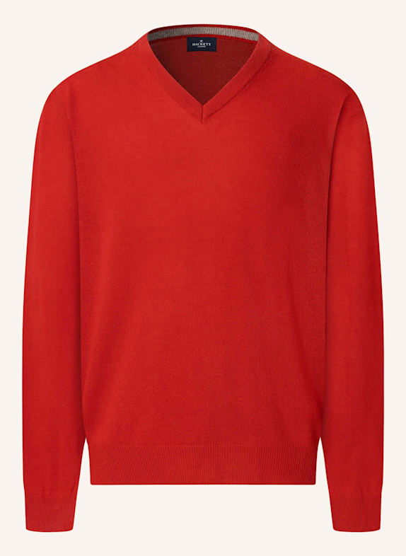 HACKETT LONDON Pullover MERINO CASH MIX V ORANGE