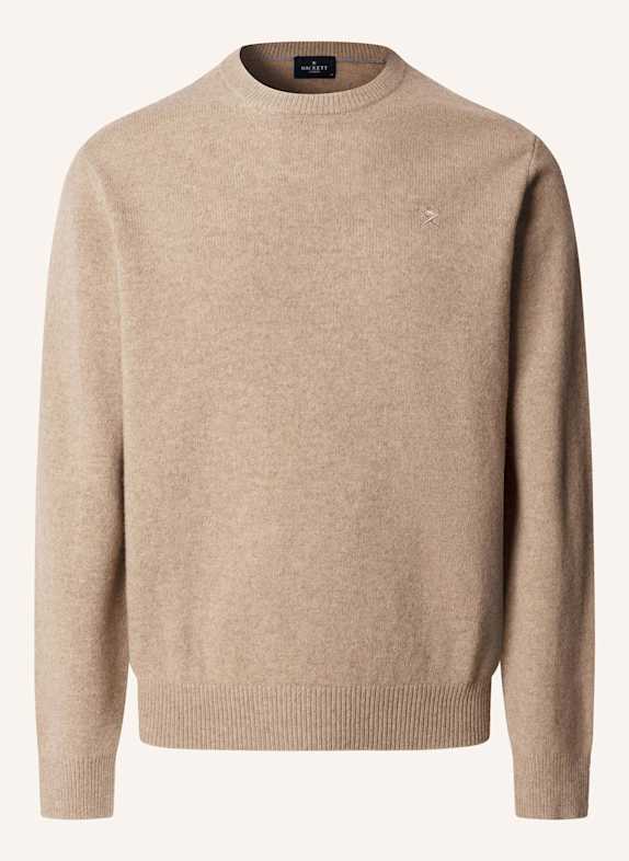 HACKETT LONDON Pullover LAMBSWOOL CREW BEIGE